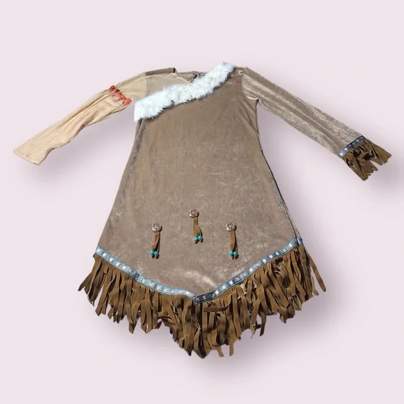 Vintage Kids Walt Disney World Disneyland Resort Pocahontas Costume Sz Large - Picture 1 of 13